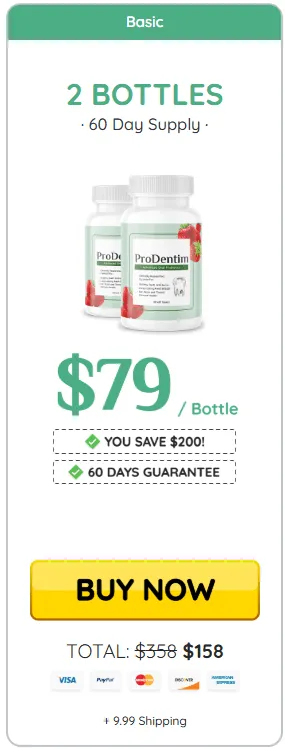 Prodentim 2 bottles Pricing