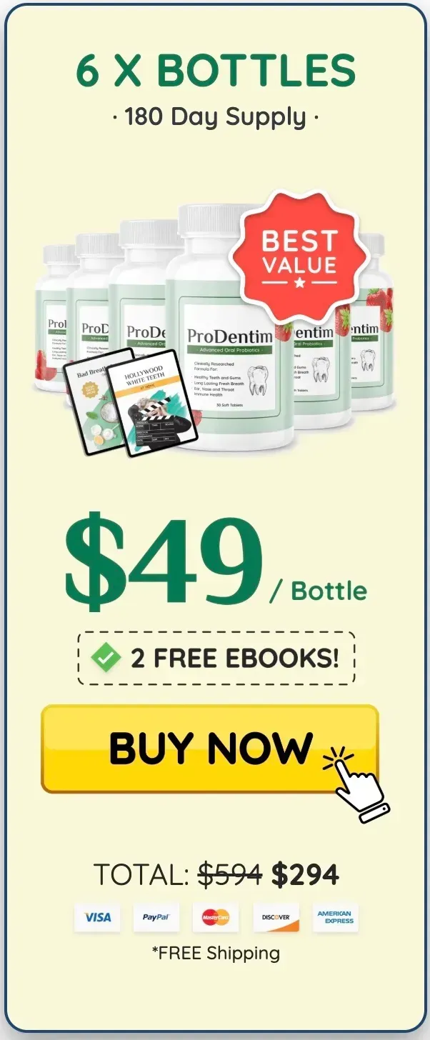 Prodentim 6 bottles Pricing